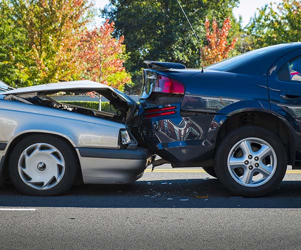 Two Car Accident with injuries on Street in Houston