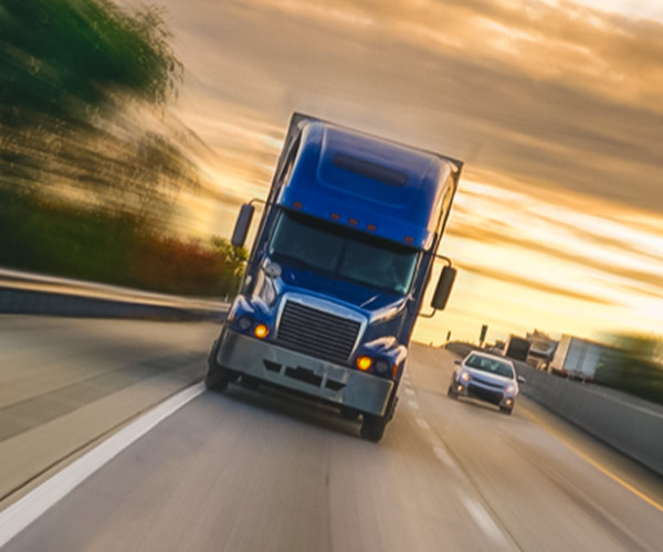 18-wheeler speeding on interstate in Houston